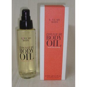 VICTORIA SECRET LOVE MY BODY INDULGE ME BODY OIL White Tea & Sage 3.4 oz NEW